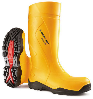 B&Q -  Purofort +Full Safety Wellingtons Yellow 10