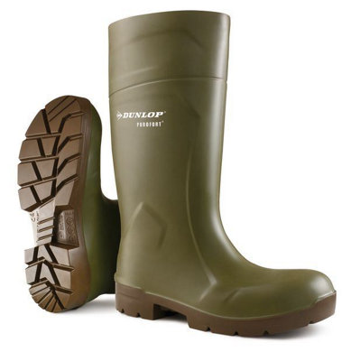 Dunlop Purofort Multigrip Safety Wellingtons Green 10 from B&Q