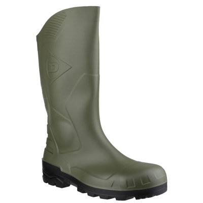 Dunlop Devon Full Safety Wellington Green/black from B&Q