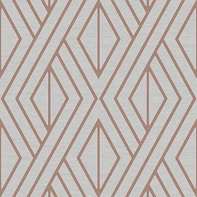 Pear Tree Geometric Wallpaper Metallic Glitter Textured Grey Rose Gold Vinyl - Image 3