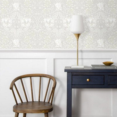 Galerie Arts And Crafts Cream Patterned Wallpaper from B&Q
