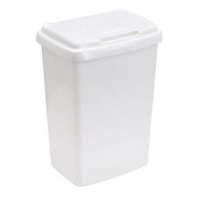  - 50L White Push-Lid Indoor Waste Bin