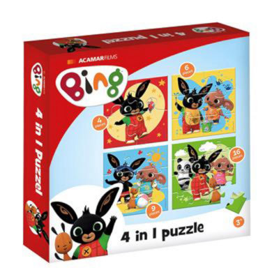 Totum Bing 4In1 Puzzle Colourful Childrens Jigsaw from B&Q
