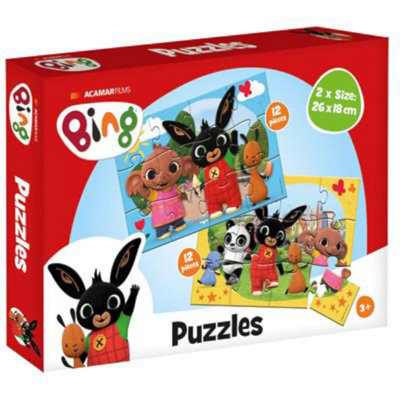 Totum  Kids White Bing 2 X 12 Piece Jigsaw Puzzle, Sports Direct - Image 10