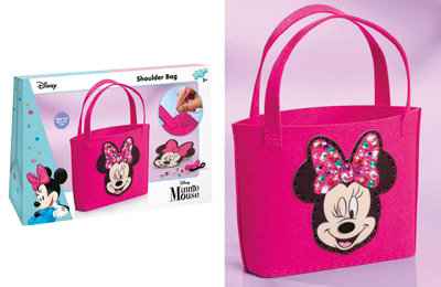 Disney Minnie Mouse Pink DIY Shoulder Bag Craft Kit - Rhinestone Decorating - 35 x 23 cm - Ages 5+ - Image 7