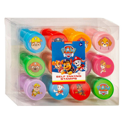 B&Q Totum Paw Patrol Self Inking Stamps Stationery Set