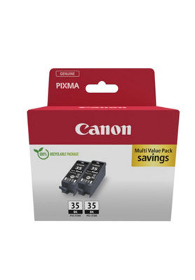 Canon Pgi-35 Twin Pack Of 2 Cartridges (2X Black) Genuine (Recycled Cardboard Multipack) from B&Q