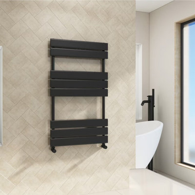 Nes Home 800 X 450Mm Flat Panel Heated Towel Rail Radiator Anthracite - Image 3