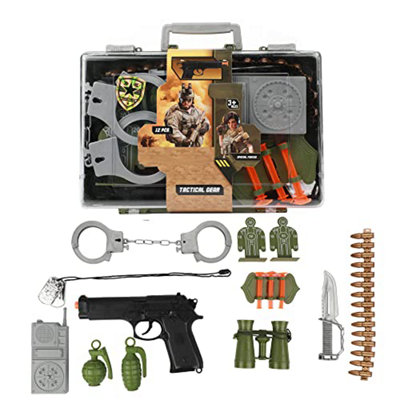 Army Toys For Boys Pretend Toy Military Case Pretend Play Set Army Toy Soldier  Roleplay Set Gift from B&Q