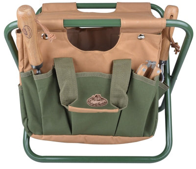 B&Q -  Gt01 Garden Seat Detachable Gardening Canvas Bag Folding Stool