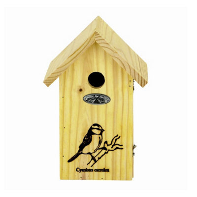 Fallen Fruits Blue Tit Silhouette Wooden Bird House from B&Q