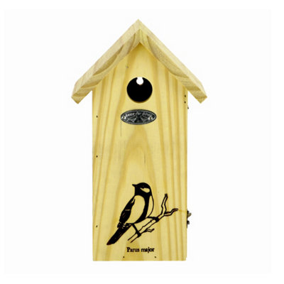 Fallen Fruits Great Tit Silhouette Wooden Bird House from B&Q