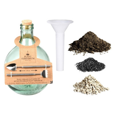 B&Q -  Diy Terrarium Plant Bottle Kit Micro-Ecosystem 5L