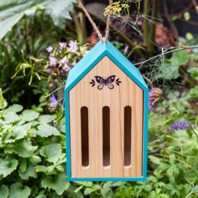 B&Q Blue Outdoor Hanging Butterfly Hotel House