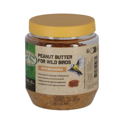 Fallen Fruits Wild Bird Peanut Butter Jar 340G Mealworm from B&Q