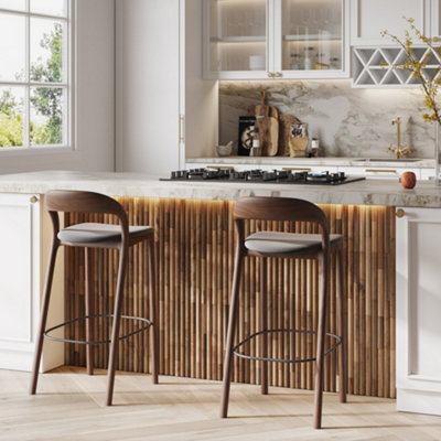 B&Q -  Wallsupply Ultrawood Reeded Round Reclaimed Solid Teak Wood PanelsWall Cladding 3D Interlocking Tiles10Pcs 1M²