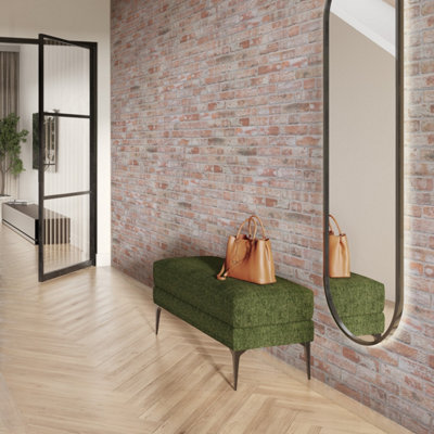 B&Q -  Wallsupply Ultracoustic Loft Brick FeltWall Cladding 3D Interlocking Tiles6Pcs 1M² White Red Terracotta