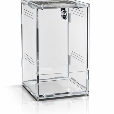 Aquacadabra Repto Terra Clear Acrylic Terrarium Mesh Top Lock Reptile Enclosure 11.5 X 10 X 16.5 from B&Q