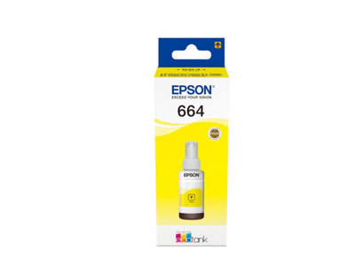 Original Epson T6644 Yellow Ink Bottle (C13T664440) - Image 14