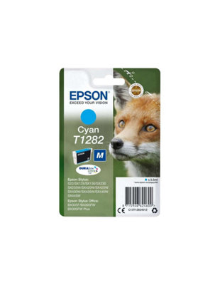 Epson T1282 Cyan Fox GenuineDurabrite Ultra Ink Cartridge from B&Q