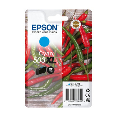Epson 503Xl ChilliesGenuine Cyan Ink Cartridge from B&Q