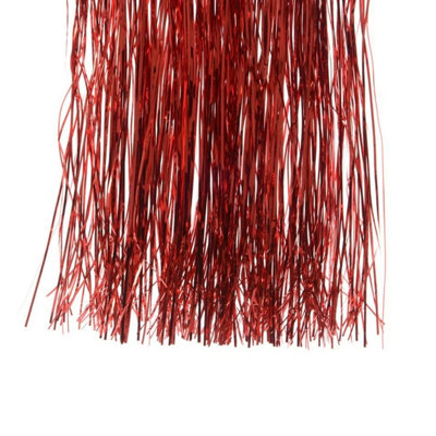 Decoris Red Lametta Foil Tinsel Garland Strands Christmas Tree Tinsel 50Cm X 40Cm from B&Q