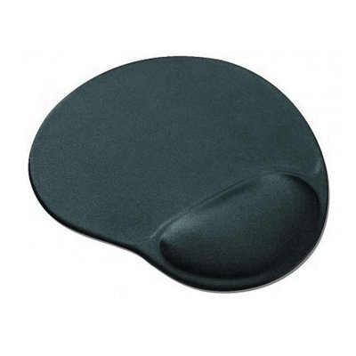 Kenable Gembird Gel Mouse Pad Mat With Wrist Rest Support Black from B&Q