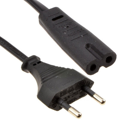 Kenable 2 Pin Euro Plug To Figure Of Eight 8 C7 Plug Power Cable 6Ft 1.8M from B&Q