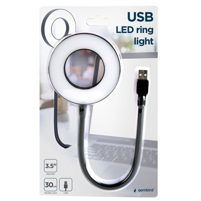 B&Q -  Usb Led Ring Light With Flexible Arm Compatible With Otg Devices Laptop Pc Phone