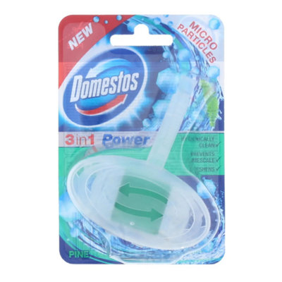 Domestos 3 In 1 Rim Block Pine Toilet Cleaner