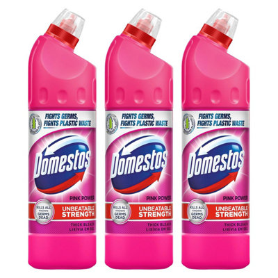 Domestos Pink Power Thick Bleach 750ml 3 Pack - Image 6