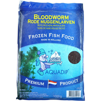Aquadip Frozen Bloodworm 1Kg Pack For Fish Feeding And Aquatic PetsNutrient-Rich Frozen Food from B&Q