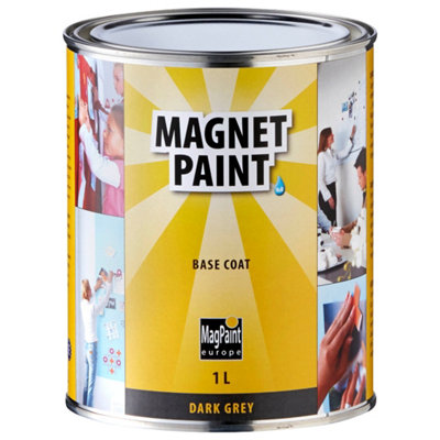 B&Q -  Magnet Paint 1LTurns Virtually Any Smooth Flat Surface Into A Magnetic Work Or Play Area