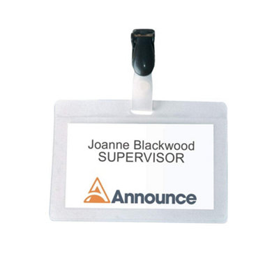 Pavo Announce 54 X 90 mm Self Laminating BadgePack Of 25 from B&Q