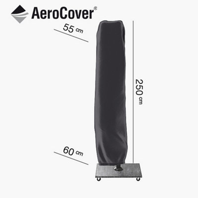 Ruma Unisex Dark Grey Aerocover Free Arm Parasol Waterproof Cover W55xd60x250cm In | Size: 1 Pack - Image 8