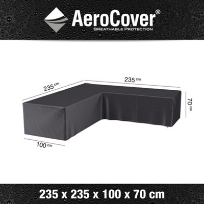 Pacific Lifestyle Platinum Aerocover L-Shape Lounge Set Corner Sofa Waterproof Breathable Rip-Stop Cover W235xd235xh70cm