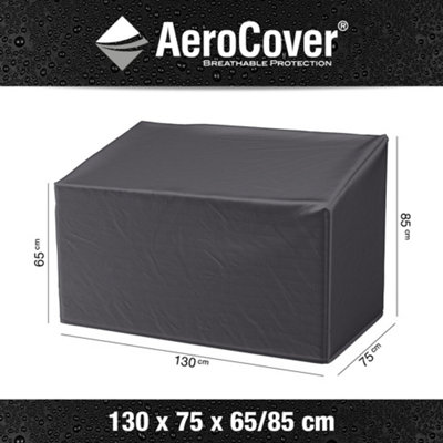 Pacific Lifestyle Platinum Aerocover Garden Bench Protective Rip-Stop Polyester Waterproof Cover W130xd75xh85cm