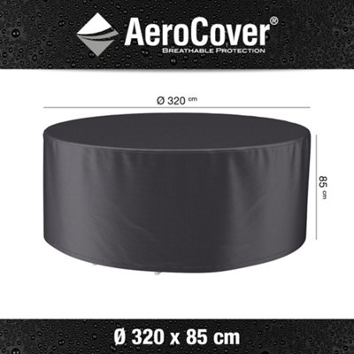 Pacific Lifestyle Platinum Aerocover Round Dining Set Rip-Stop Polyester Waterproof Breathable Cover W320Xd320Xh85Cm from B&Q