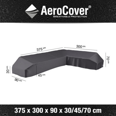 Pacific Lifestyle Platinum Aerocover For L-Shaped Sofa Platform Left Hand 375X300x90xh30/45/70Cm High