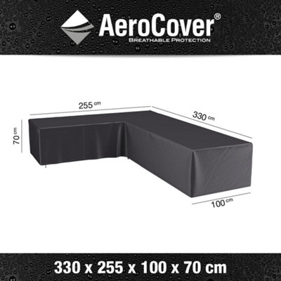 B&Q -  Platinum Aerocover Outdoor L-Shaped Sofa Right Hand L-Shape W330Xw255Xd100Xh70