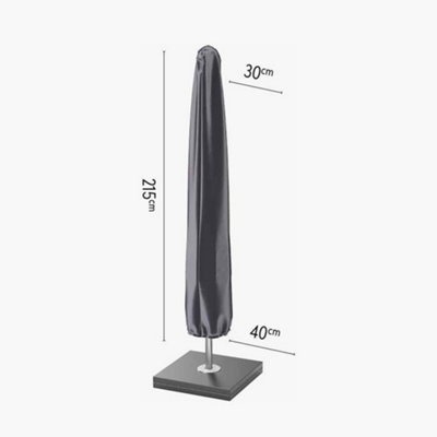 Pacific Lifestyle Platinum Aerocover Centre Pole Parasol Waterproof Breathable Rip-Stop Polyester Cover W40xd40xh215cm