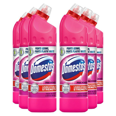 B&Q -  Thick Bleach Pink Power Disinfectant Multi-Purpose Cleaner Gel6X750Ml