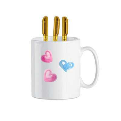  - Diy Colour Your Own Mug KitCeramic Mug With 3 Special Markers