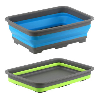 Geezy Collapsible Washing Up Bowl For Camping Foldable  Travel Caravan Kitchen Bowl from B&Q