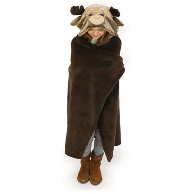 Noxxiez Kids Animal Hooded BlanketReindeer from B&Q