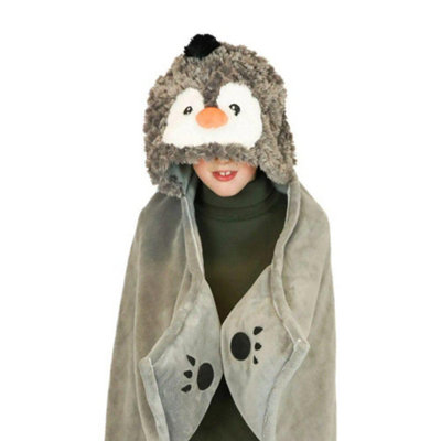 Noxxiez Kids Animal Hooded BlanketPenguin from B&Q