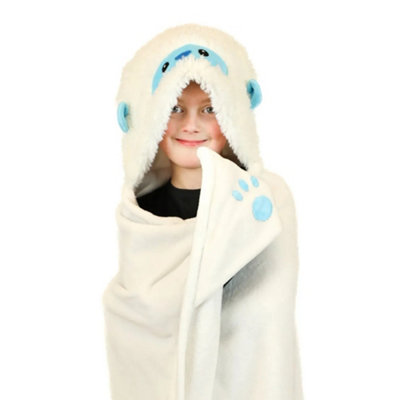 Noxxiez Kids Animal Hooded BlanketYeti from B&Q