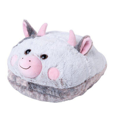Noxxiez Giant Plush Foot Warmer SlipperCow from B&Q