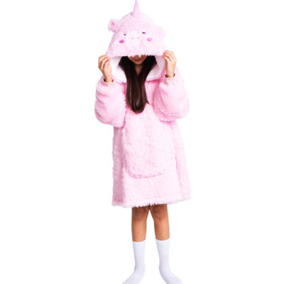 Cozy Noxxiez Kids Cuddle Oversized Animal HoodieUnicorn from B&Q