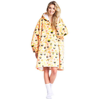 Noxxiez Sherpa Fleece Cuddle Oversized HoodieSushi from B&Q